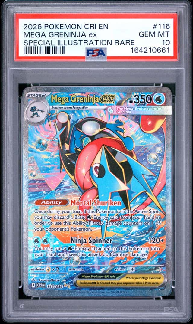 2026 Pokemon Chaos Rising Greninja ex Special Illustration Rare #116/086 PSA 10