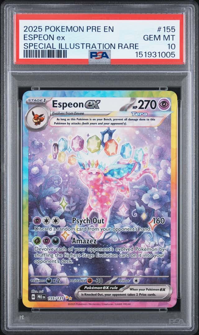 2025 Pokemon Prismatic Espeon ex Special Illustration Rare #155/131 PSA 10