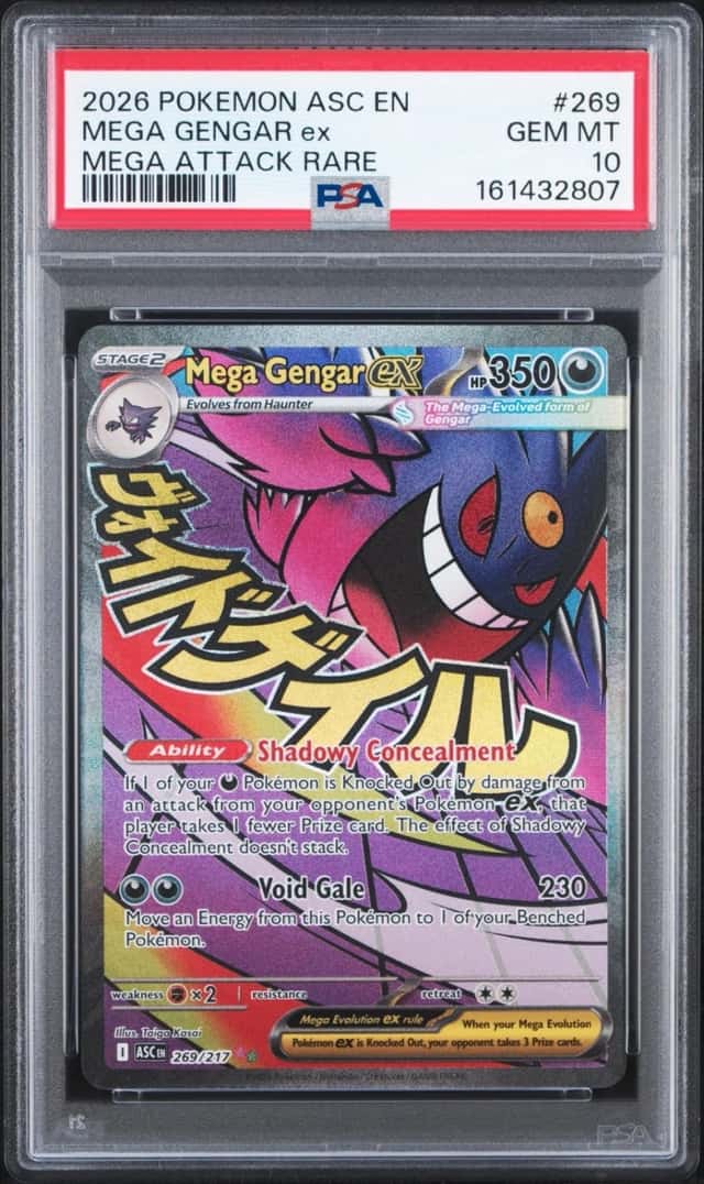 2026 POKEMON ASC EN-ASCENDED HEROES MEGA ATTACK RARE #269 MEGA GENGAR EX PSA 10