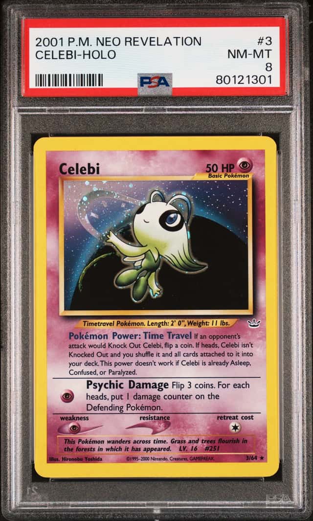 2001 Pokemon Neo Revelation #3 Celebi Holo PSA 8 NM-MT