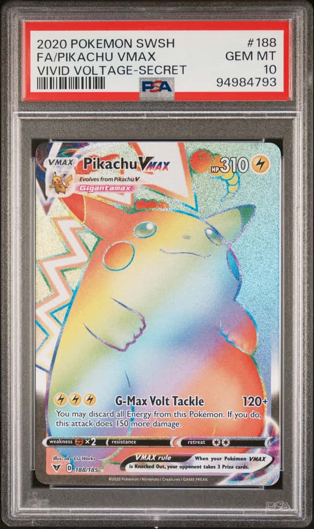 2020 Pokemon SWSH Vivid Voltage Pikachu VMAX #188/185 PSA 10 GEM MINT