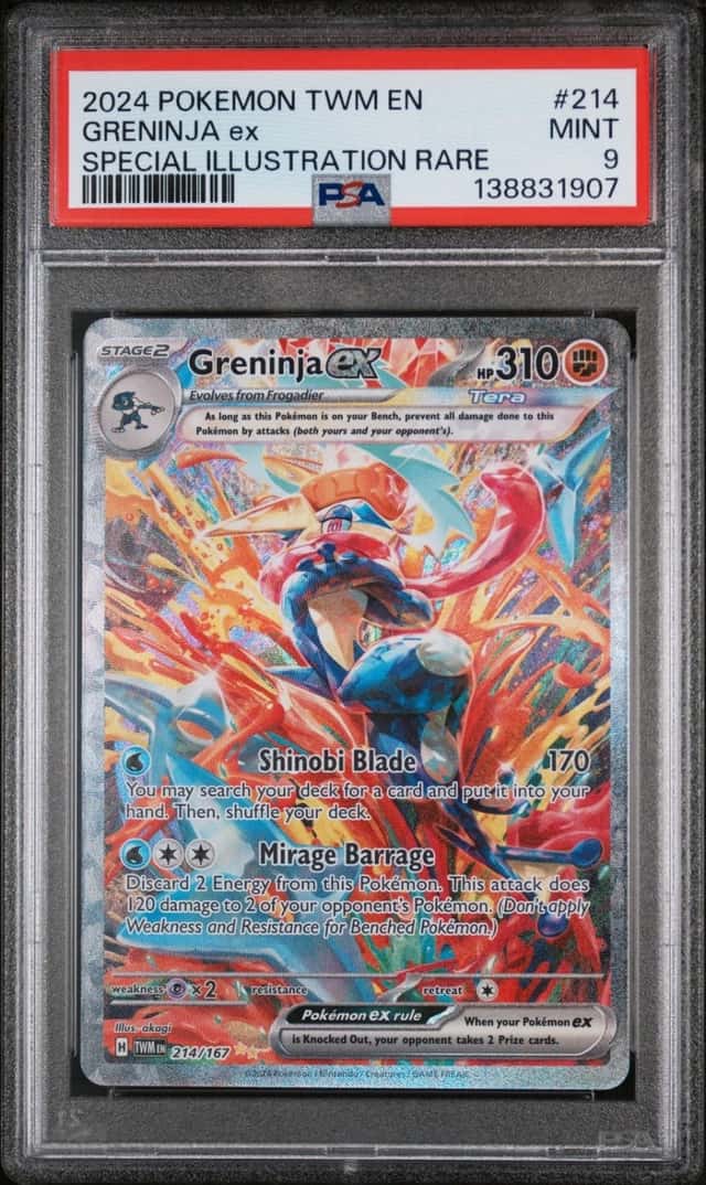 2024 POKEMON TWILIGHT MASQUERADE SPECIAL ILLUSTRATION RARE GRENINJA EX PSA 9