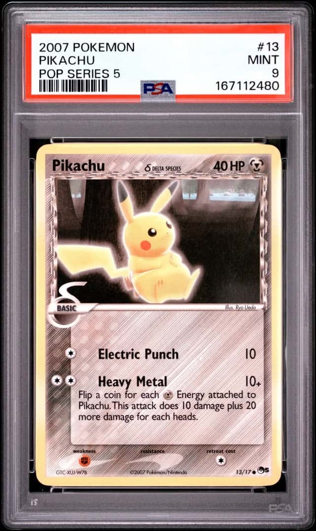 2007 POKEMON POP SERIES 5 #13 PIKACHU PSA 9