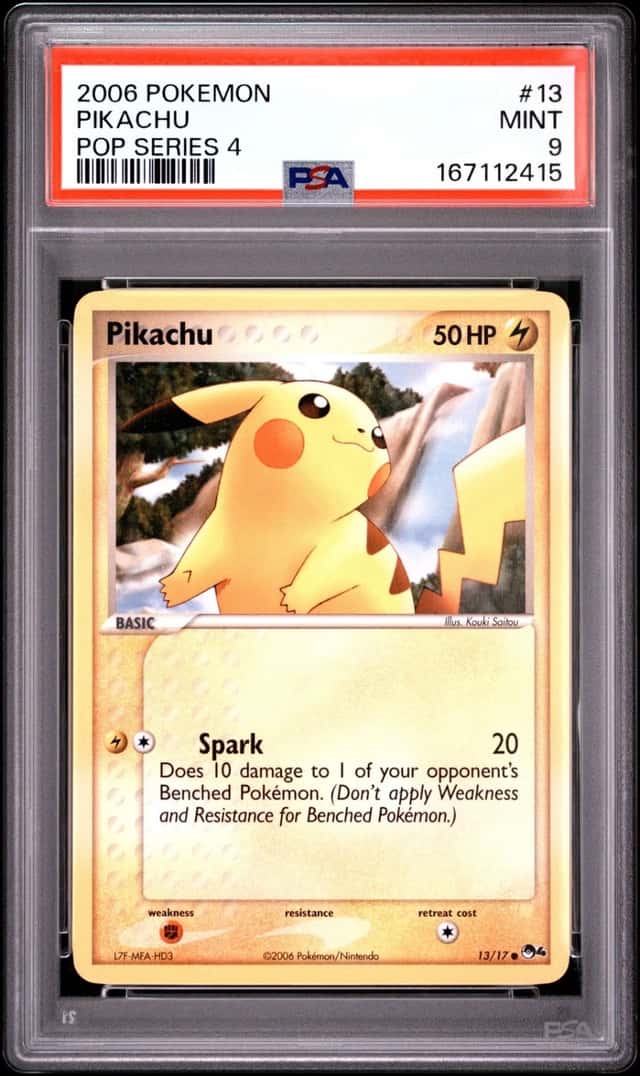 2006 POKEMON POP SERIES 4 #13 PIKACHU PSA 9