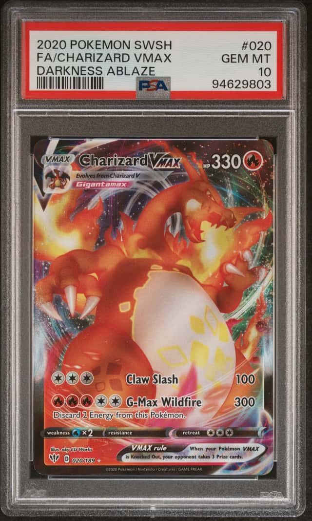 Pokemon Charizard VMAX Darkness Ablaze SWSH #020 PSA 10 Gem MT Graded 2020