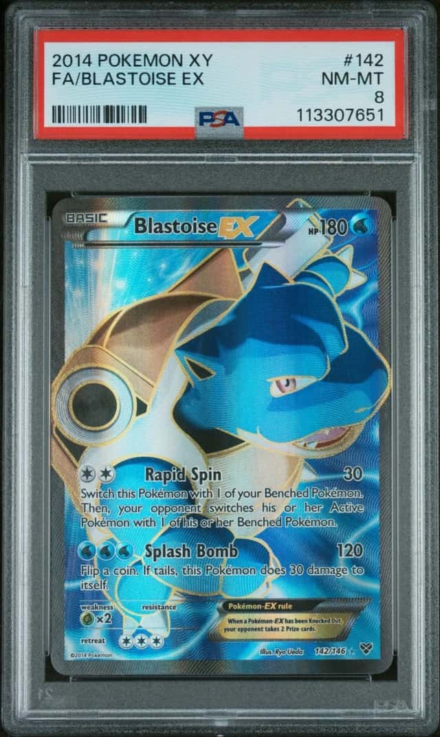 Pokemon Blastoise EX XY Full Art 142 PSA 8