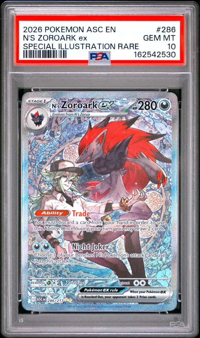 2026 Pokemon N's Zoroark ex Special Illustration Rare #286/217 PSA 10 GEM MINT