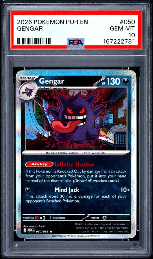 2026 POKEMON POR EN-PERFECT ORDER #050 GENGAR PSA 10