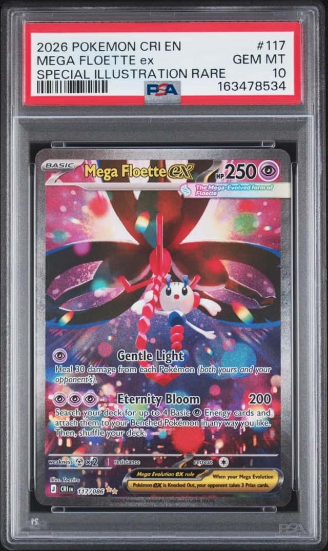 2026 POKEMON CHAOS RISING SPECIAL ILLUSTRATION RARE #117 MEGA FLOETTE EX PSA 10
