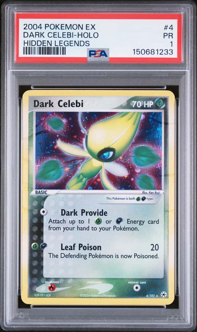 2004 Pokemon EX Hidden Legends Dark Celebi Holo #4/101 PSA 1