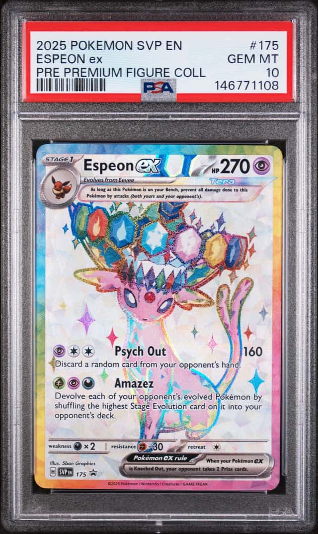 2025 POKEMON SVP EN-SV BLACK STAR PROMO #175 ESPEON EX PSA 10
