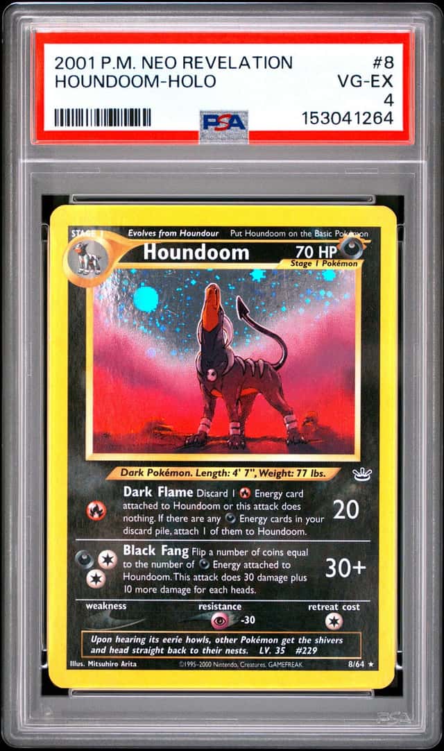 2001 Pokemon Neo Revelation Houndoom Holo #8/64 PSA 4