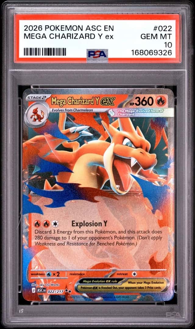 2026 POKEMON ASC EN-ASCENDED HEROES #022 MEGA CHARIZARD Y EX PSA 10