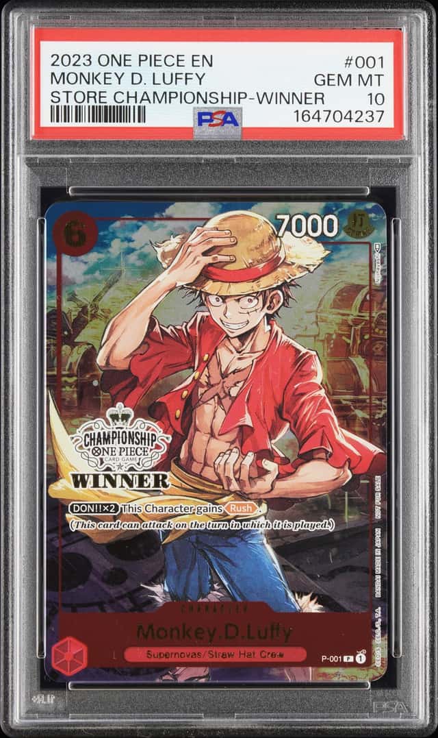 2022 One Piece Promo Store Championship Winner Monkey D. Luffy #P-001
