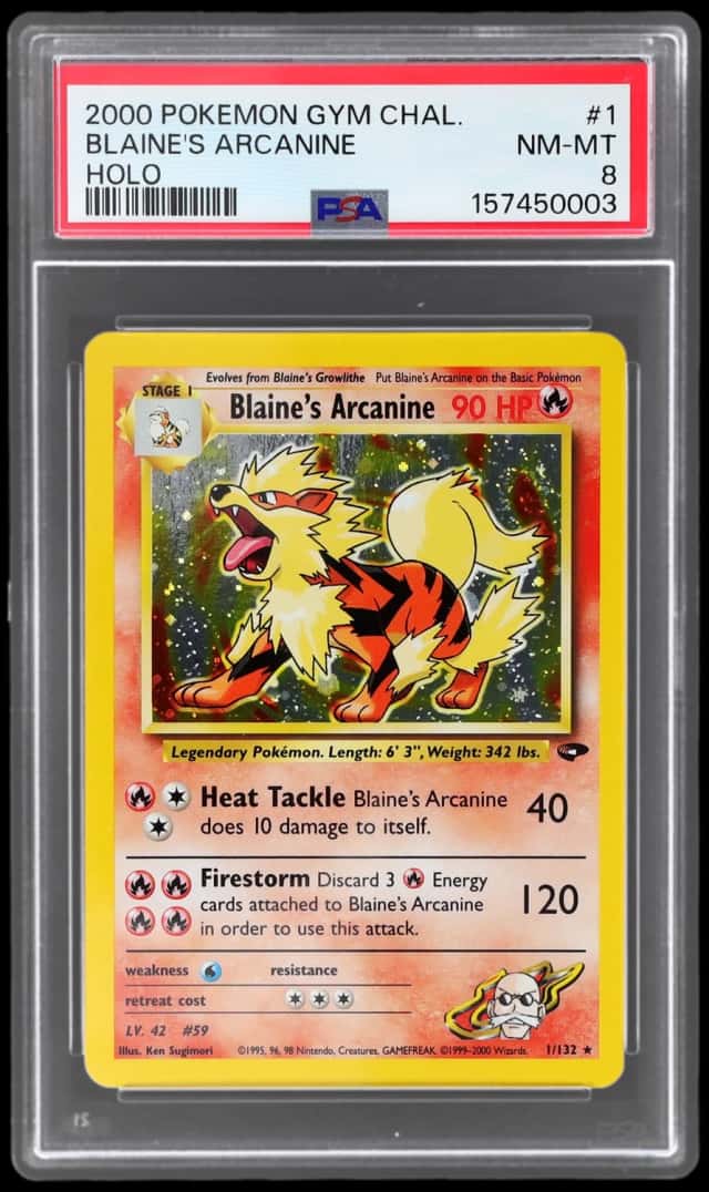 2000 Pokemon Gym Challenge Holo Blaine's Arcanine #1