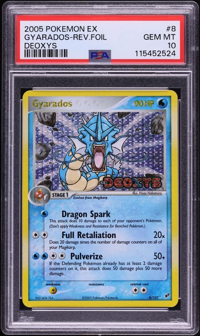 2005 Pokemon EX Deoxys Reverse Holo Gyarados #8 PSA 10 GEM MINT