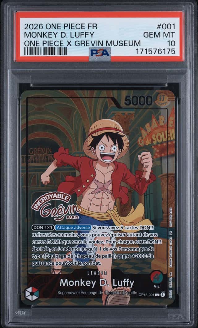 2026 One Piece Card Game Promo French One Piece × Grevin Museum Monkey D. Luffy #OP13-001