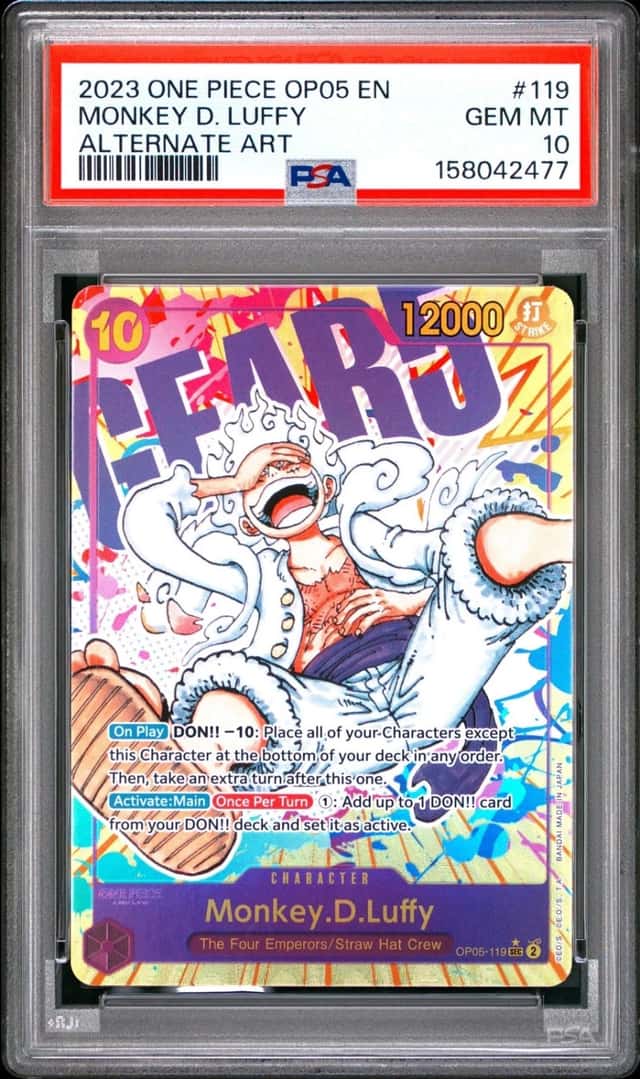 2023 ONE PIECE AWAKENING OF THE NEW ERA ALT ART #119 MONKEY D. LUFFY PSA 10