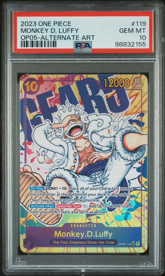 2025 One Piece Monkey D. Luffy Special Card Alt Art Gear 5 #OP05-119 PSA 10
