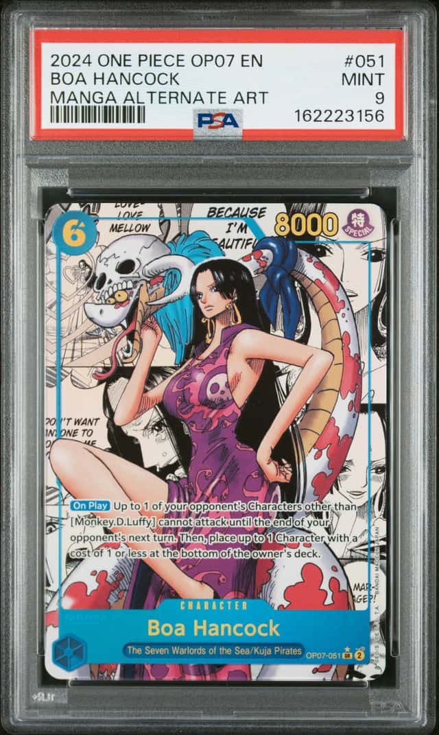 2024 One Piece OP07 EN Manga Alternate Art #051 Boa Hancock PSA 9 MINT