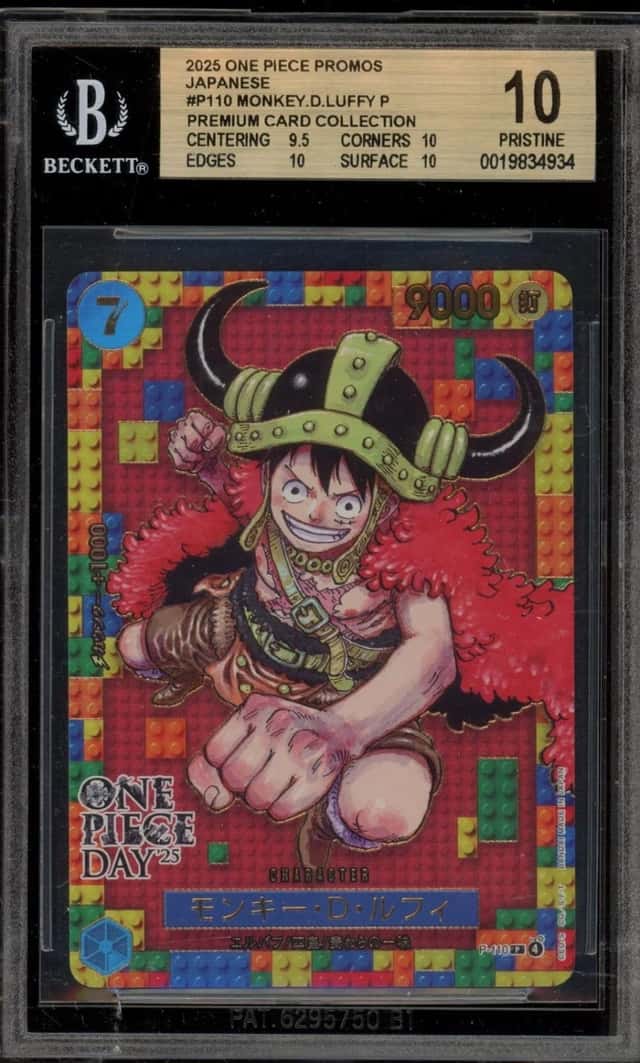 One Piece Monkey D. Luffy One Piece Day '25 Promo P-110 Japanese BGS 10 Gem Mint