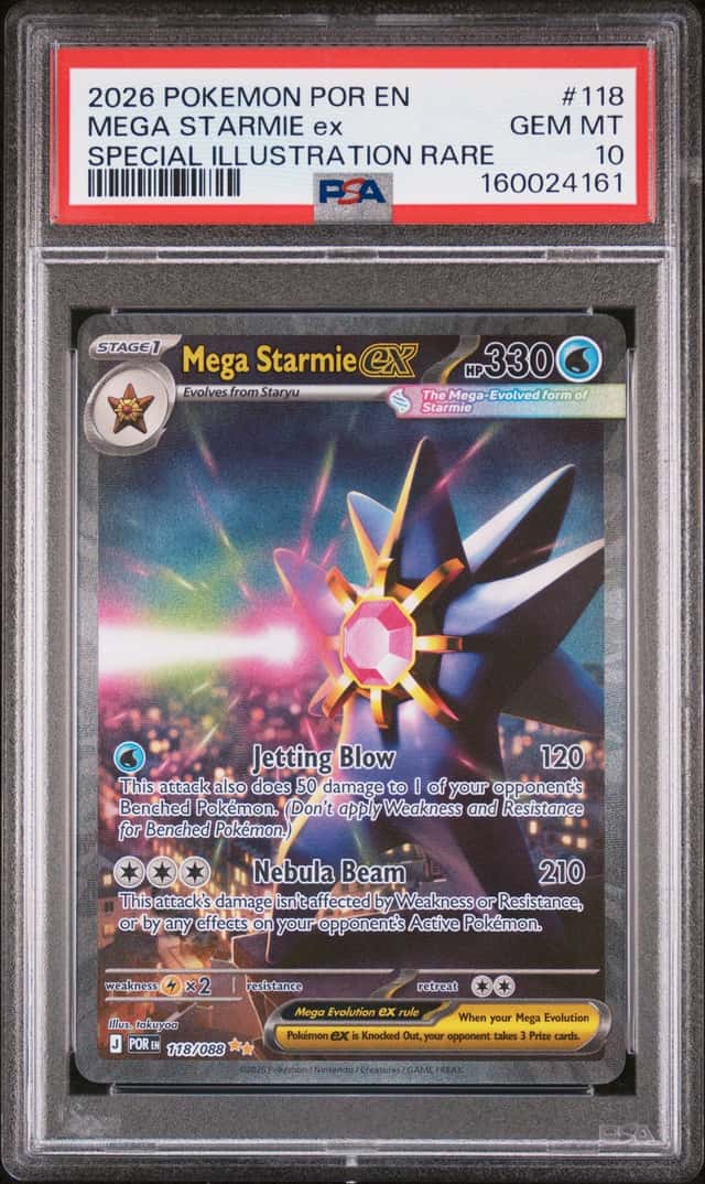 Pokemon Mega Starmie ex Perfect Order 118 Special Illustration Rare PSA 10