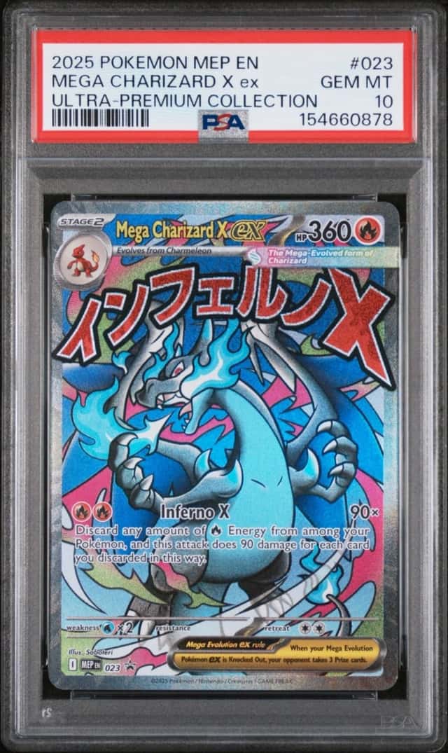 2025 POKEMON MEP PROMO ULTRA-PREMIUM COLLECTION #023 MEGA CHARIZARD X EX PSA 10