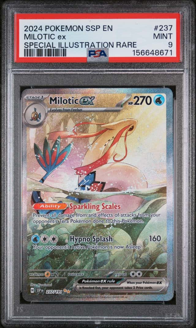 Pokemon 2024 Milotic ex 237/191 Special Illustration Rare Surging Sparks PSA 9