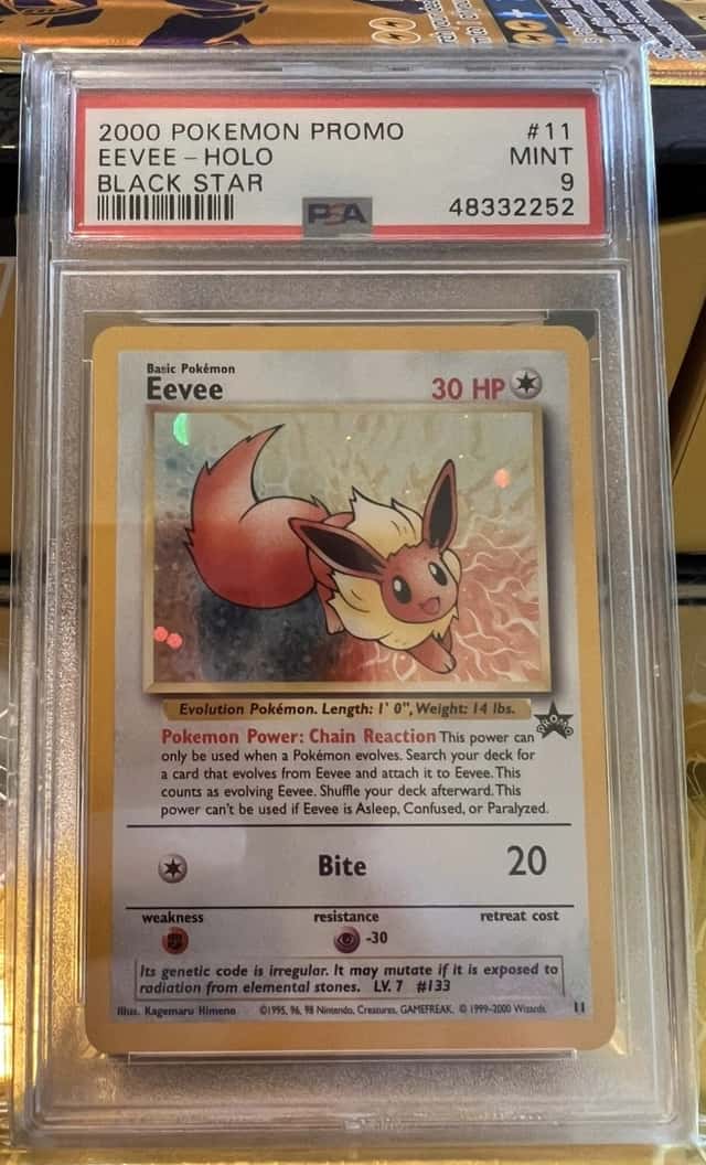 2000 POKEMON PROMO EEVEE - BLACK STAR HOLO #11 PSA 9 MINT