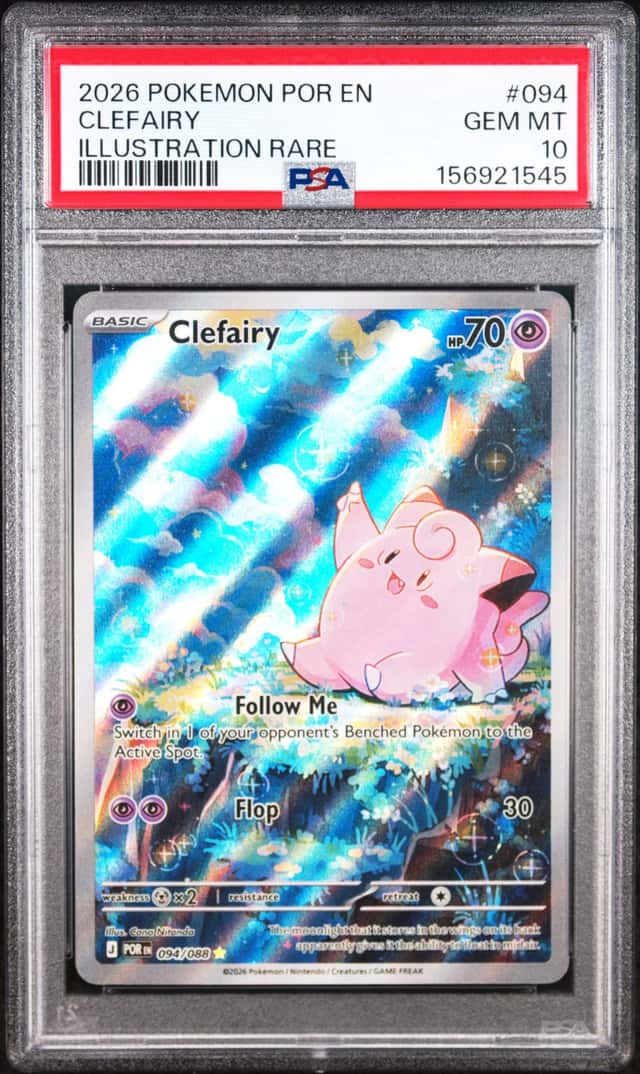2026 POKEMON PERFECT ORDER CLEFAIRY #094/088 IR ILLUSTRATION RARE PSA 10