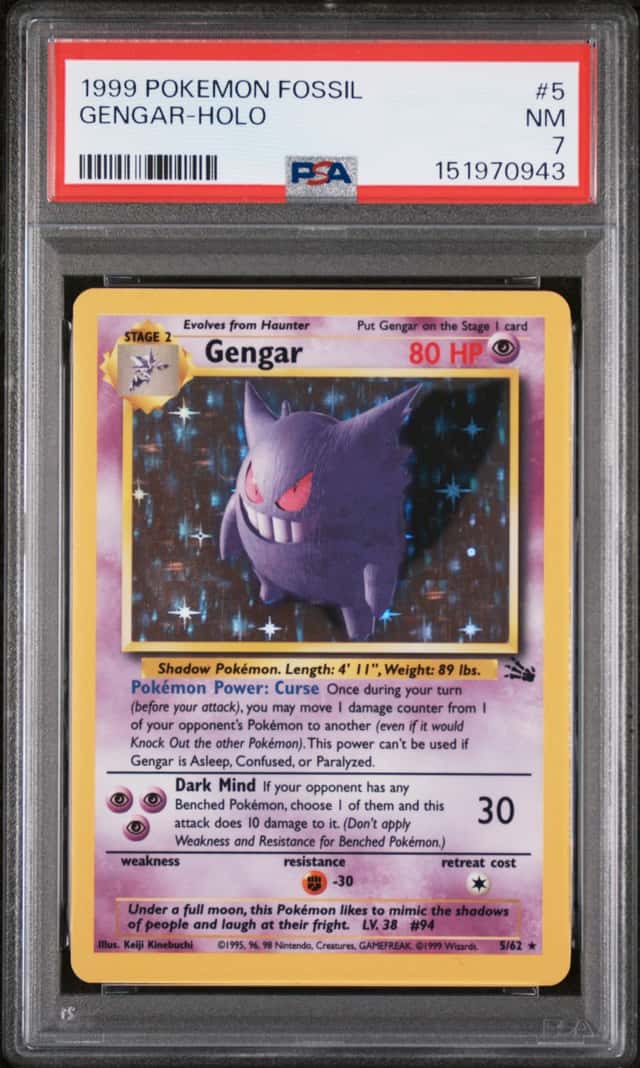 Gengar Holo #5 Fossil 1999 Pokemon PSA 7 151970943