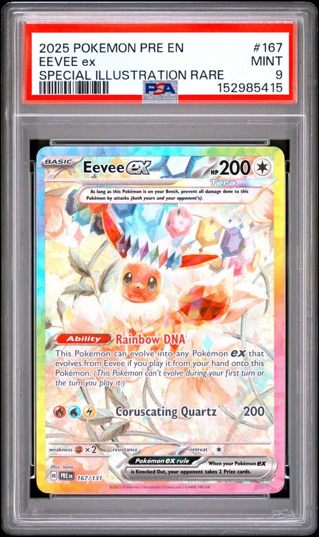 2025 Pokemon Prismatic Eevee ex Special Illustration Rare #167/131 PSA 9