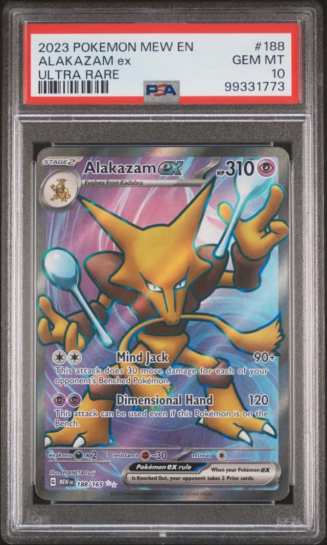 2023 Pokemon SV 151 Alakazam ex Ultra Rare #188/165 PSA 10 GEM MINT GEM MINT