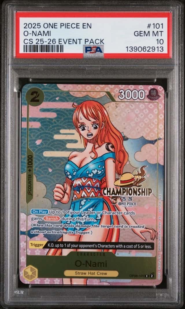 2025 ONE PIECE CHAMPIONSHIP 2025-26 EVENT PACK #101 O-NAMI PSA 10