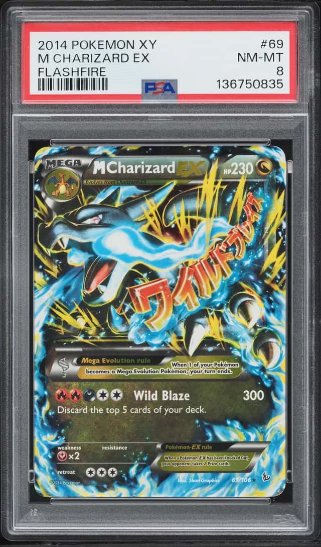 2014 Pokemon XY Flashfire Holo M Charizard EX #69 PSA 8 NM-MT