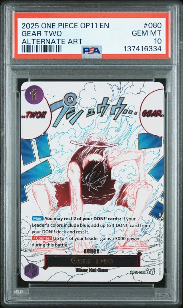 2025 One Piece A Fist of Divine Speed Alternate Art Gear Two #OP11-080