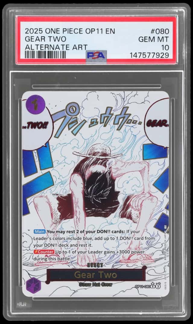 2025 One Piece A Fist of Divine Speed Alternate Art Gear Two #OP11-080