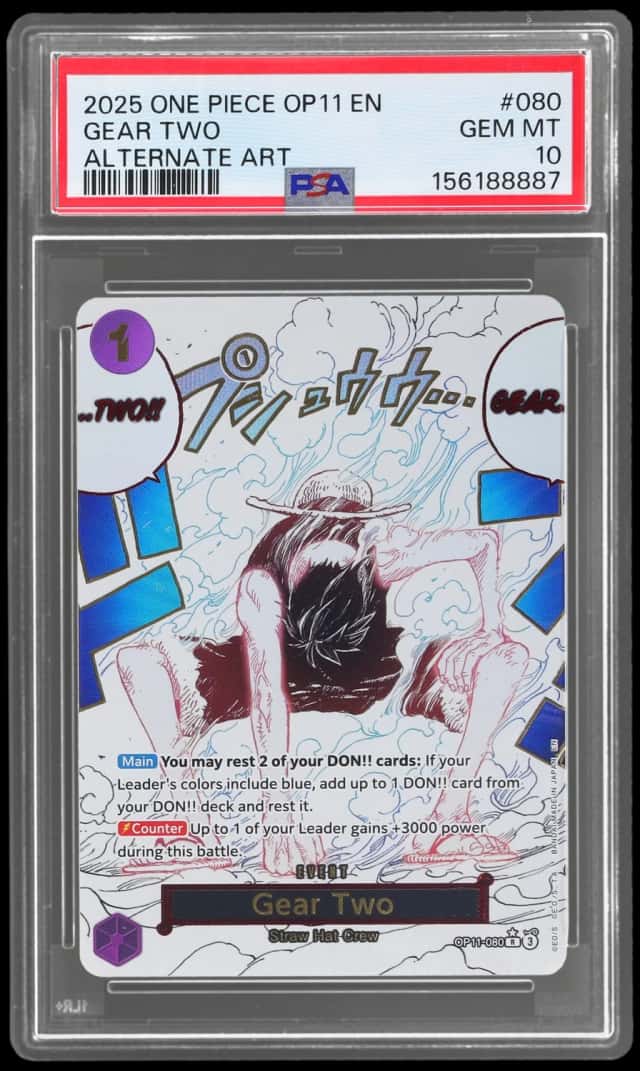 2025 One Piece A Fist of Divine Speed Alternate Art Gear Two #OP11-080