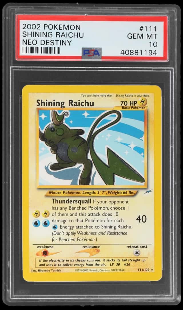 2002 Pokemon Neo Destiny Shining Raichu #111