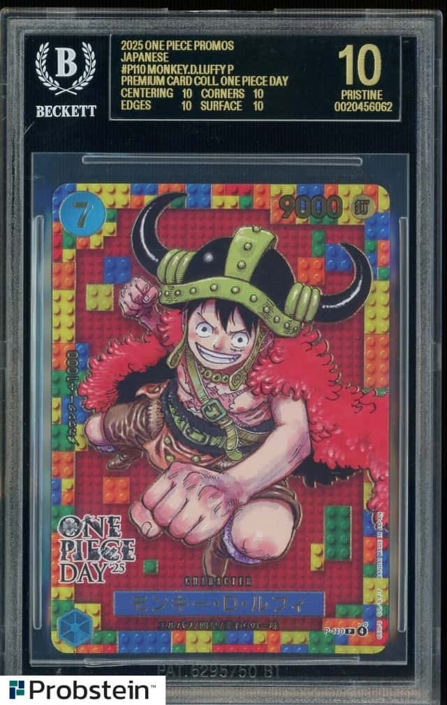 2025 One Piece Promos JPN P110 Monkey D. Luffy Premium Card BGS 10 BLACK LABEL
