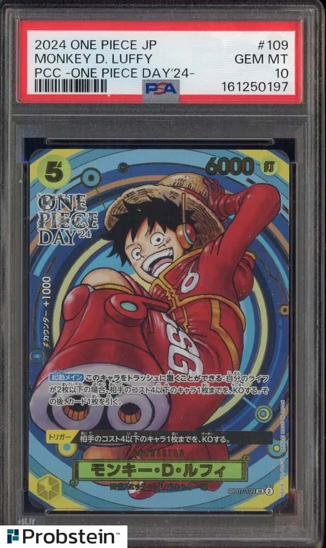 024 One Piece JP PCC One Piece Day '24 #109 Monkey D. Luffy PSA 10 GEM MINT