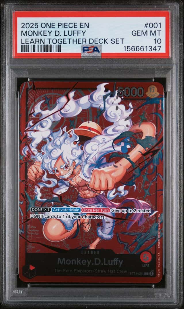 Monkey.D.Luffy Learn Together ST21-001 PSA 10 2025 One Piece Leaen together Deck