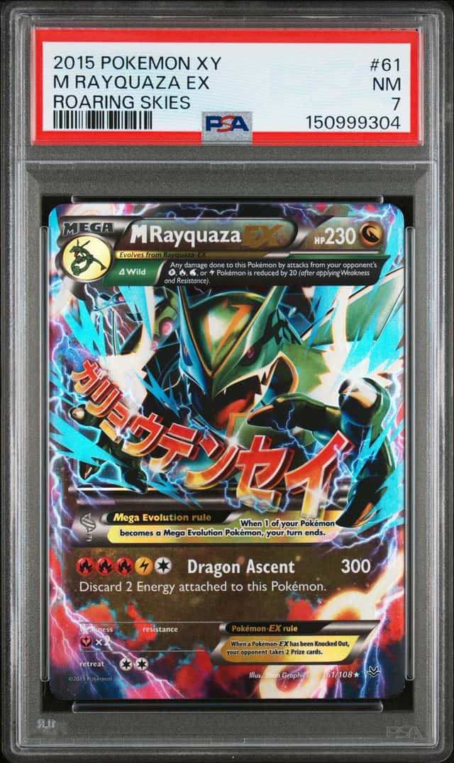 2015 Pokemon XY Roaring Skies M Rayquaza Holo #61/108 PSA 7