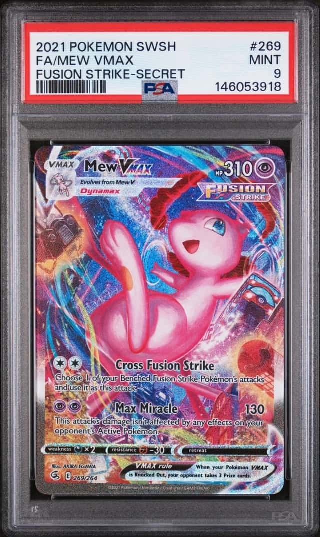 Pokemon Mew Vmax Fusion Strike 269/264 Secret Rare Full Alt Art PSA 9 Mint