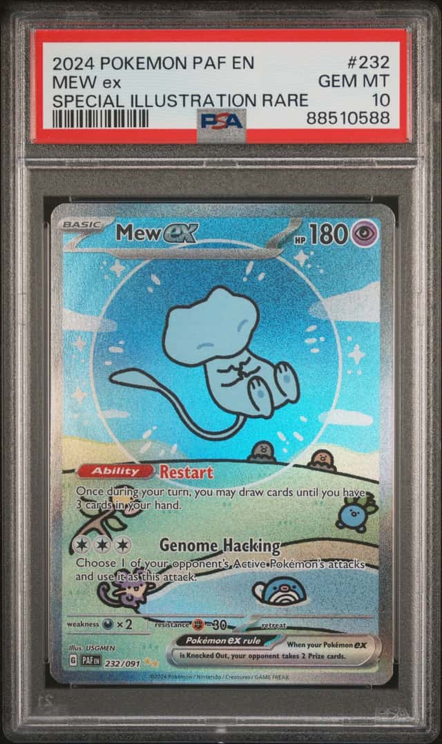 Pokemon Company SV Paldean Fates Mew ex 232/091 SIR Holo EN PSA 10