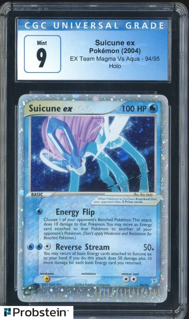 2004 Pokemon Ex Team Magma Vs Aqua #94/95 Suicune Ex CGC 9 MINT
