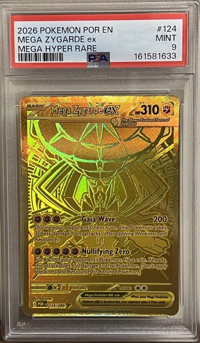 2026 POKEMON POR EN-PERFECT ORDER MEGA HYPER RARE #124 MEGA ZYGARDE EX PSA 9