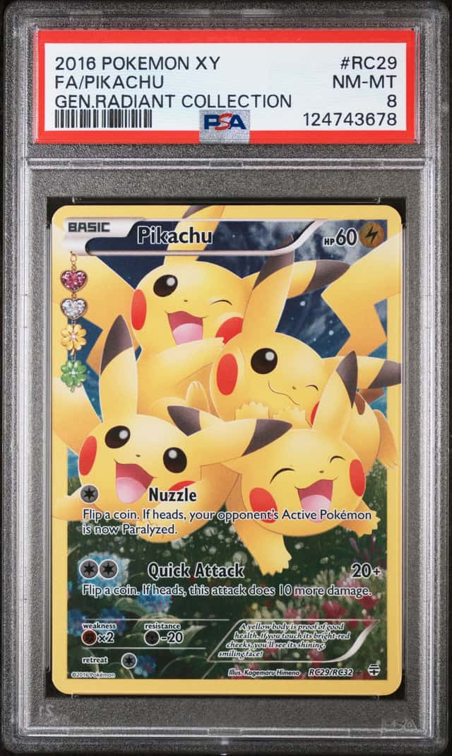 POKEMON PIKACHU 2016 XY GENERATIONS RADIANT COLLECTION #RC29 FA PSA 8