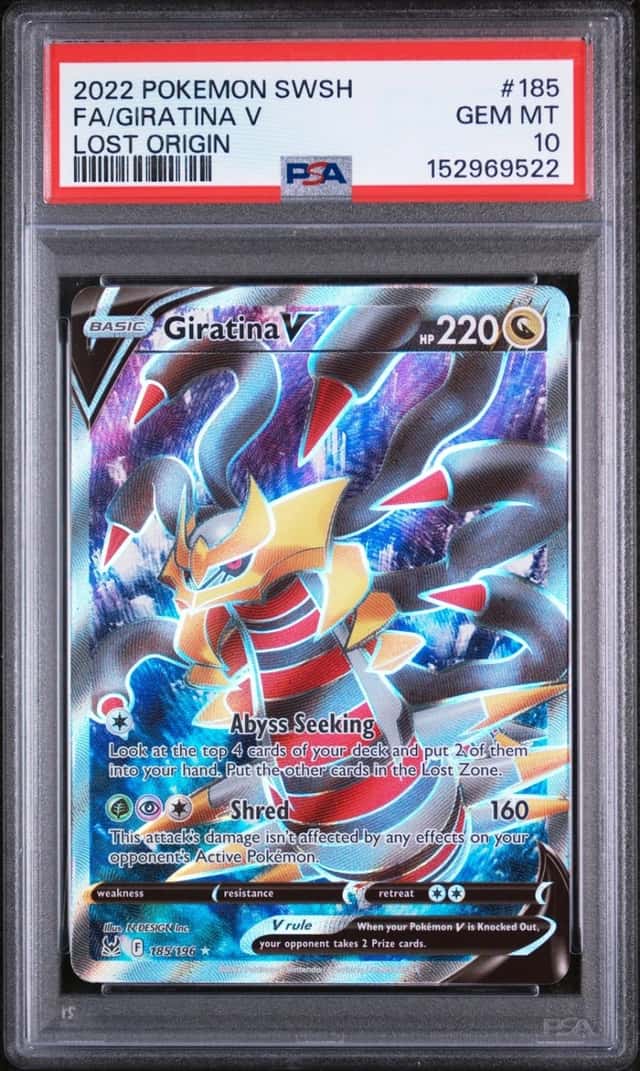 2022 POKEMON SWORD & SHIELD LOST ORIGIN #185 FULL ART/GIRATINA V PSA 10