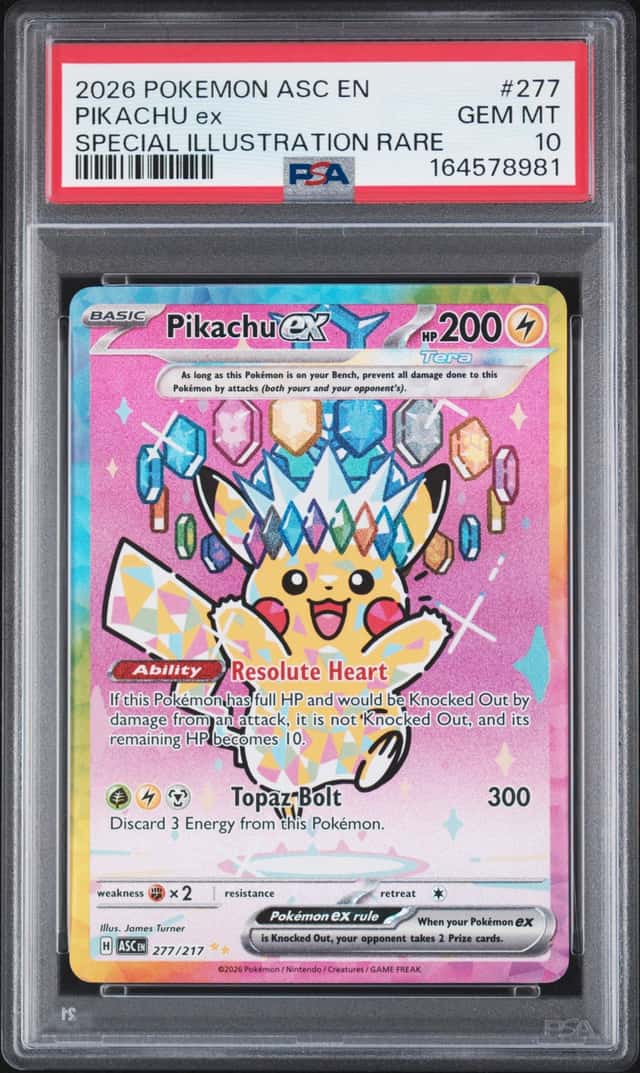 2026 Pokemon Pikachu ex Special Illustration Rare #277/217 PSA 10